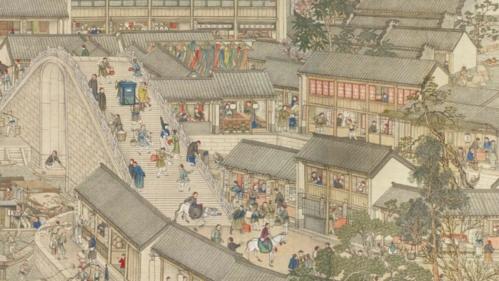 清 徐扬《乾隆南巡图卷第六卷 驻跸姑苏》(局部),大都会艺术博物馆藏