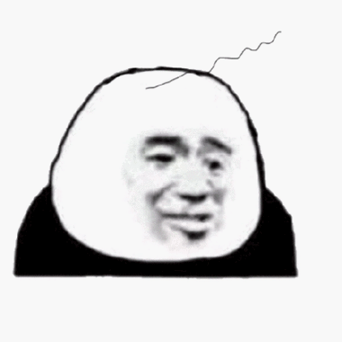 秃头熊猫头一根头发随风飘扬 gif