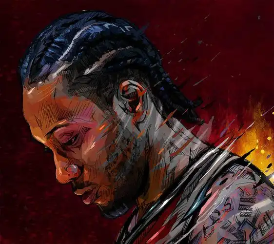 nba巨灵神掌"科怀·伦纳德",精美插画!