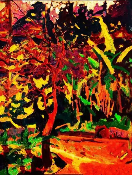 《风景写生》油画  李生南