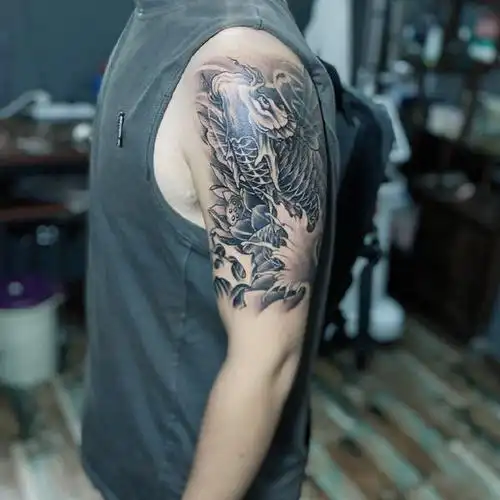 鳌鱼:中国古代传说中的一种神兽_纹身吧社区 - 纹身大咖