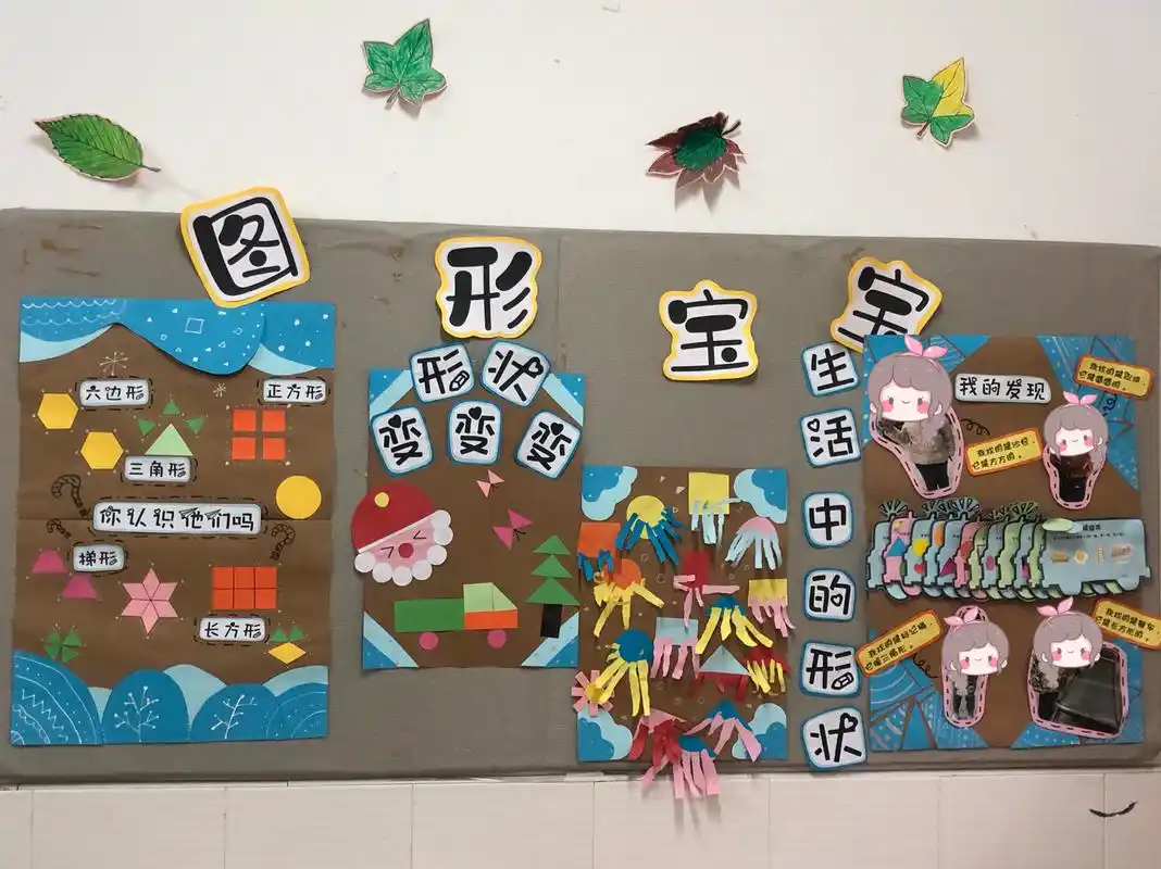 小班 环创 图形宝宝 主题墙 简单好看 实用