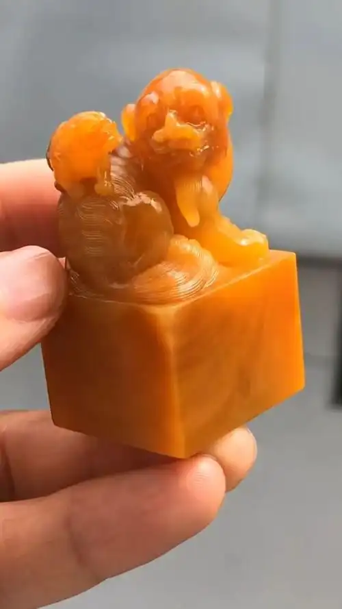 老挝北部田黄冻 尺寸:2.6,3,5cm 68克