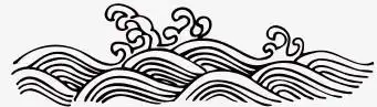 波浪海浪简笔画