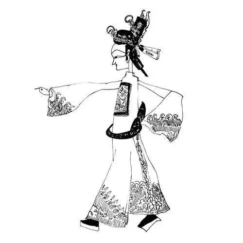 幼儿简单皮影人物简笔画