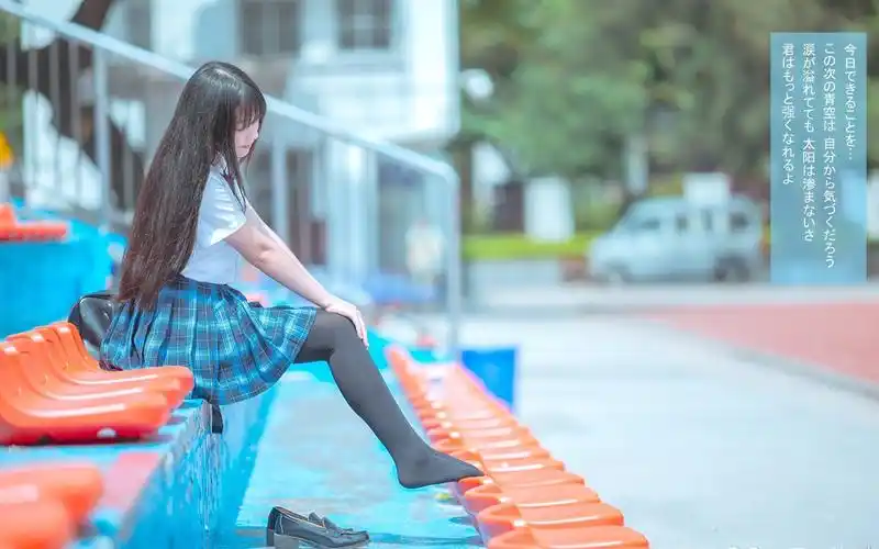 日系小清新jk制服美少女学校唯美写真电脑壁纸1下载