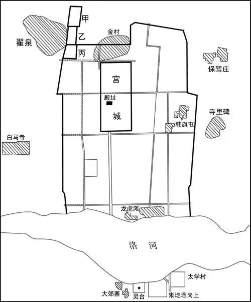 汉魏洛阳遗址示意图