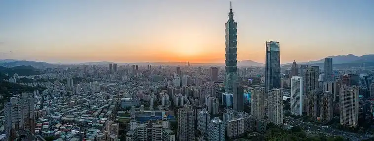 航拍台北市区全景,台湾图片下载