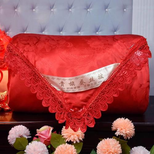 蚕丝结婚被子大红红色婚庆女方陪嫁春秋芯冬蚕丝被
