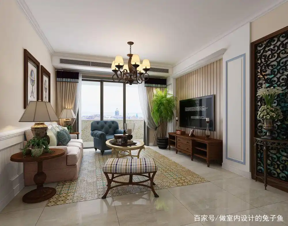 "轻装上阵"的客厅顶面,不做吊顶只走石膏线,好看吗?