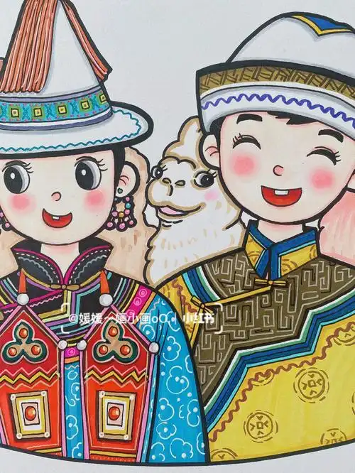 97969696939393#寻找小红书绘画大神  #56个民族风格