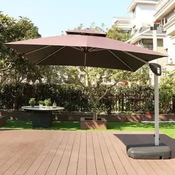 野人谷户外遮阳伞3米庭院伞别墅花园罗马伞室外大型太阳伞岗亭伞露天