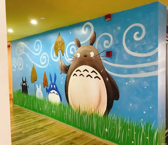 餐厅涂鸦墙体彩绘壁画手绘商业空间彩绘