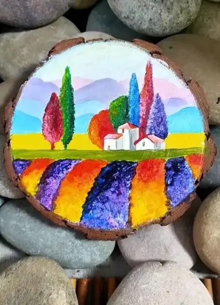 五彩斑斓的乡村生活,木头画画起来!跟我零基础学画画吧!