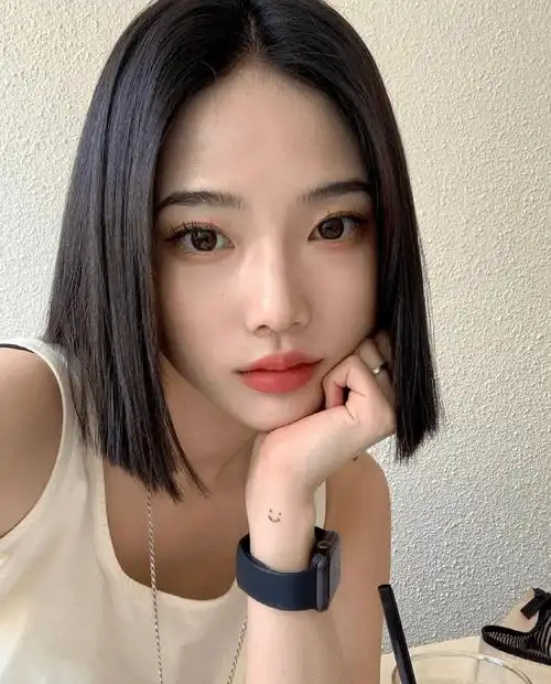 经典直短发很美很耐看