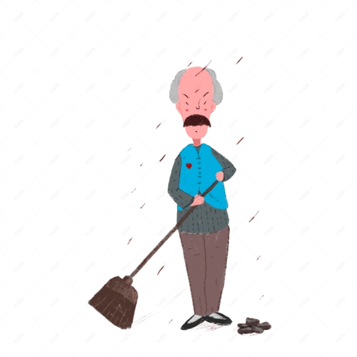 卡通扫地png下载