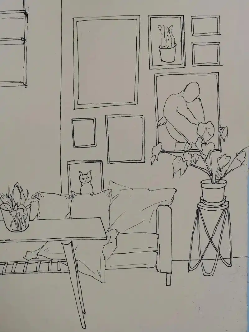 房间一角水彩#画画 #手绘 #一起学画画 - 抖音