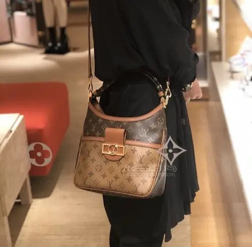 【lv达芙妮腋下包】路易威登2020新款女包老花hobo dauphine手提单肩