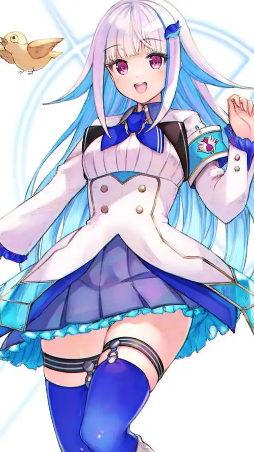 日系动漫插画美女手机壁纸