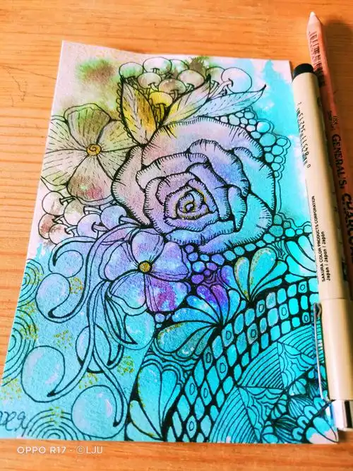 莲心自由禅绕画