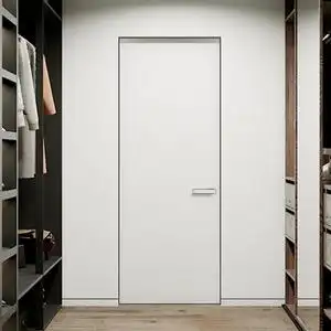 极简隐形门室内衣帽间门极窄边隐框门无框门卧室铝木门免漆生态门