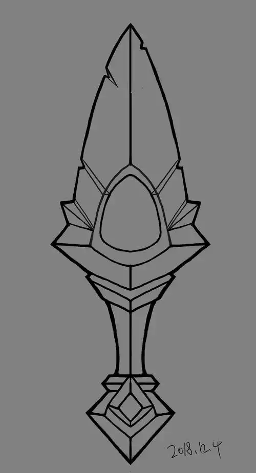 短剑线稿练习_鬼画胡涂-站酷zcool