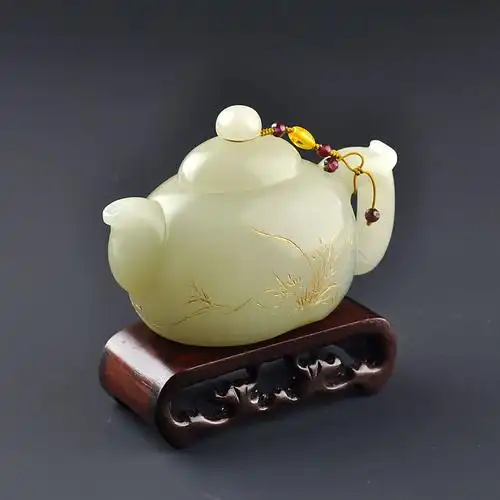 白玉籽料-把玩壶_器具_玉界臻品玉雕艺术中心