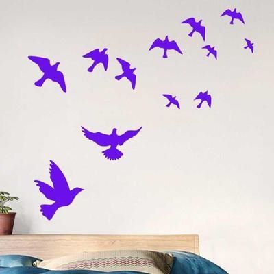 墙贴 学校 幼儿园 舞p台布置 飞翔小鸟 许多鸽子贴纸和平鸽贴画.