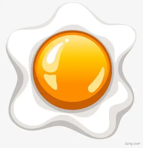 手绘荷包蛋png素材透明免抠图片-卡通手绘