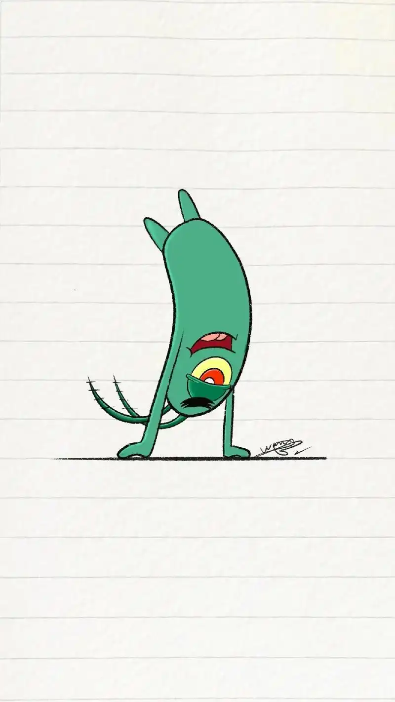 痞老板倒立简笔画教程:给大家表演一个痞老板倒立