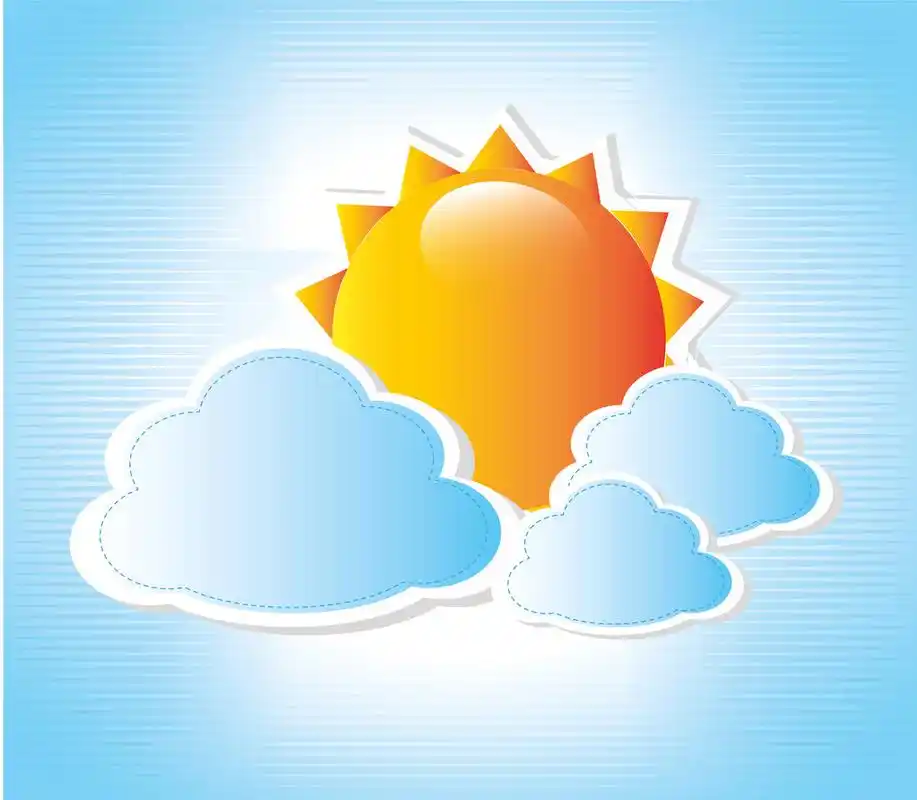 多云,多云设计在蓝色背景矢量图