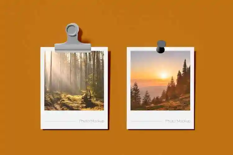 拍立得照片展示样机素材v4 instant photo mockup – 设计小咖