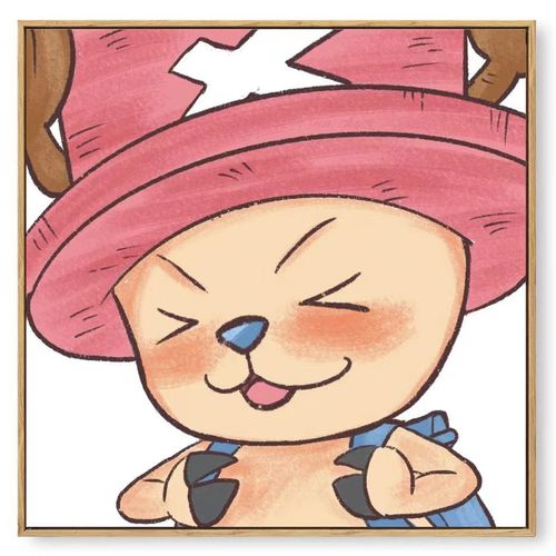 乔巴海贼王可爱q版卡通简单初学者数字油画diy学生宿舍卧室装饰画