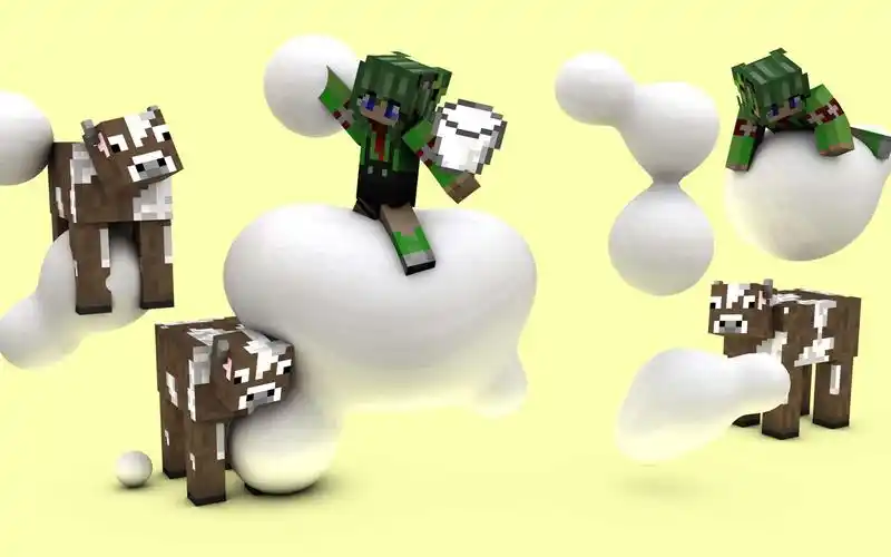 茶茶我的世界银河空岛生存64星空史莱姆