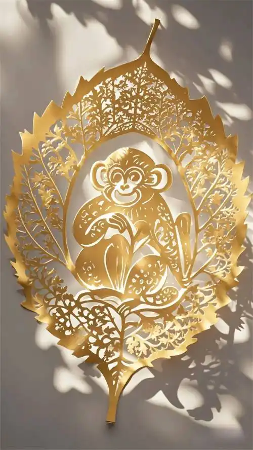 匠心独运树叶镂空雕刻十二生肖爱了爱了