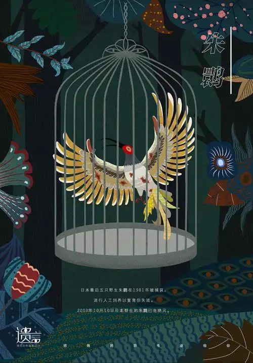 遗言——保护濒危野生动物插画设计