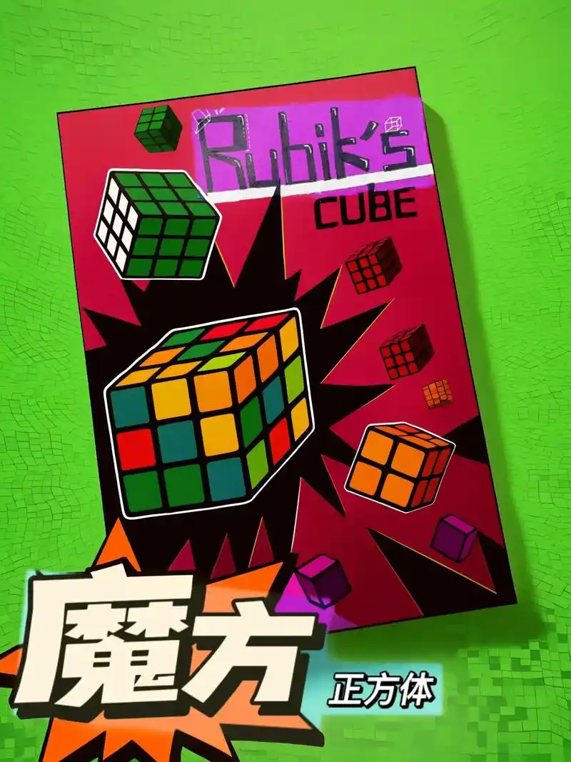 你知道怎么画一个立体的魔方吗?