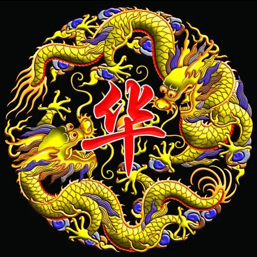 【编号314】双龙戏珠-微信头像,百家姓氏微信头像,名字壁纸
