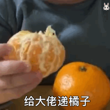 给大佬剥橘子,递橘子,吃橘子动态-皮蛋表情包
