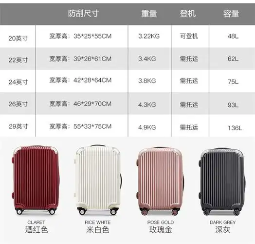18寸小型登机箱20寸颜值旅行箱16寸迷你轻便拉杆箱商务出差箱子男