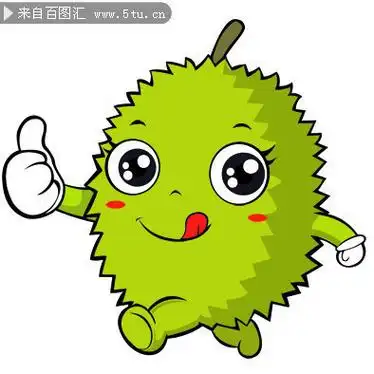 卡通榴莲图片素材
