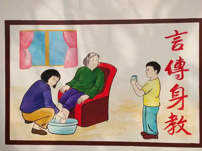 文化乡村文化孝文化邻里文化|其他|其他|青竹墙绘_原创作品-站酷zcool