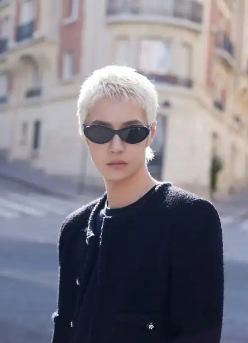 哇!短发配墨镜,酷酷的chanel boy上线#王一博巴黎时装周