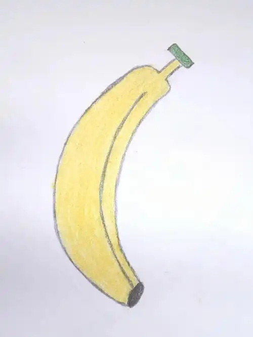 涂黑,上色,香蕉就完成了就这么简单,一起来画香蕉吧#简笔画