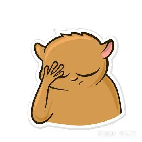 标签为信使与滑稽的动物仓鼠做facepalm的手势感到羞愧
