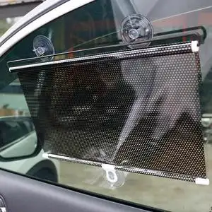 汽车前挡风玻璃自动伸缩遮阳帘车内用遮阳挡窗帘侧挡防晒隔热夏季