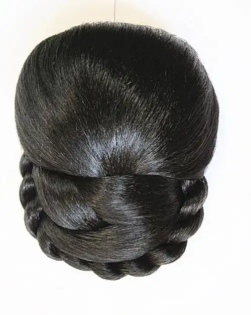 大号旗袍发髻黑色古装造型舞台戏剧汉服影楼发包