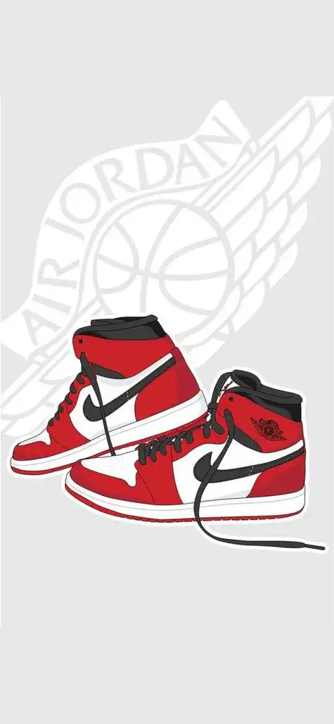 aj系列球鞋手绘aj1至aj6aj鞋手绘壁纸,鞋控值得拥有!