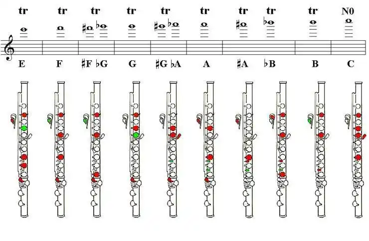 长笛颤音指法图3