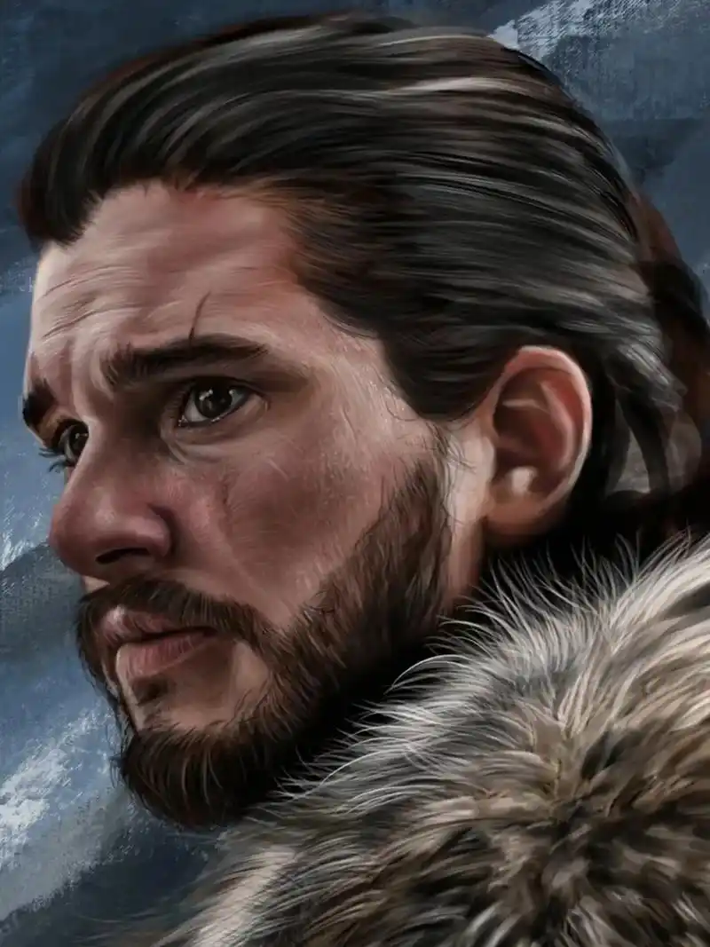 用ipad画《权利的游戏》里的琼恩·雪诺.#procreat - 抖音